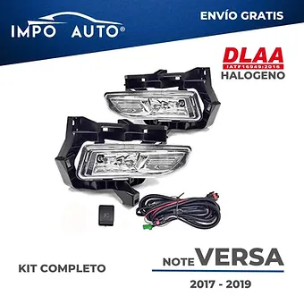 Neblineras DLAA Nissan Versa Note 2017 2019 tipo OEM