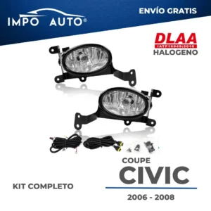 Neblineras DLAA Honda Civic 2006 2008 4D tipo OEM