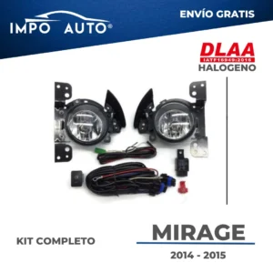 Neblineras DLAA Mitsubishi Mirage 2014 2015 tipo OEM