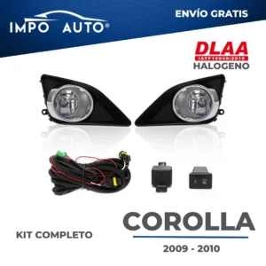 Neblineras DLAA Toyota Corolla 2009 2010 tipo OEM