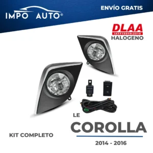 Neblineras DLAA Toyota Corolla 2014 2016 tipo OEM