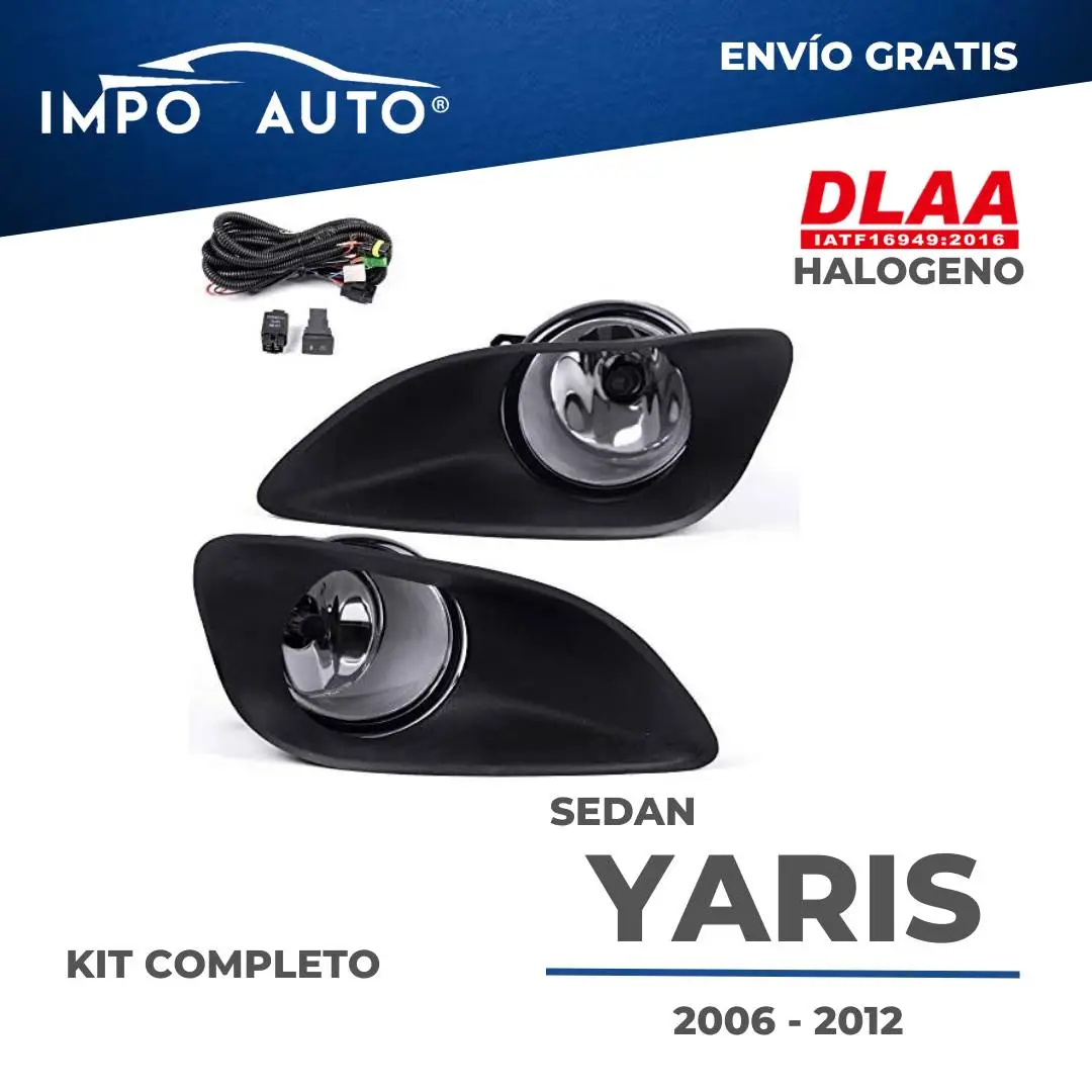 Neblineras DLAA Toyota Yaris Sedan 2006 2012 tipo OEM